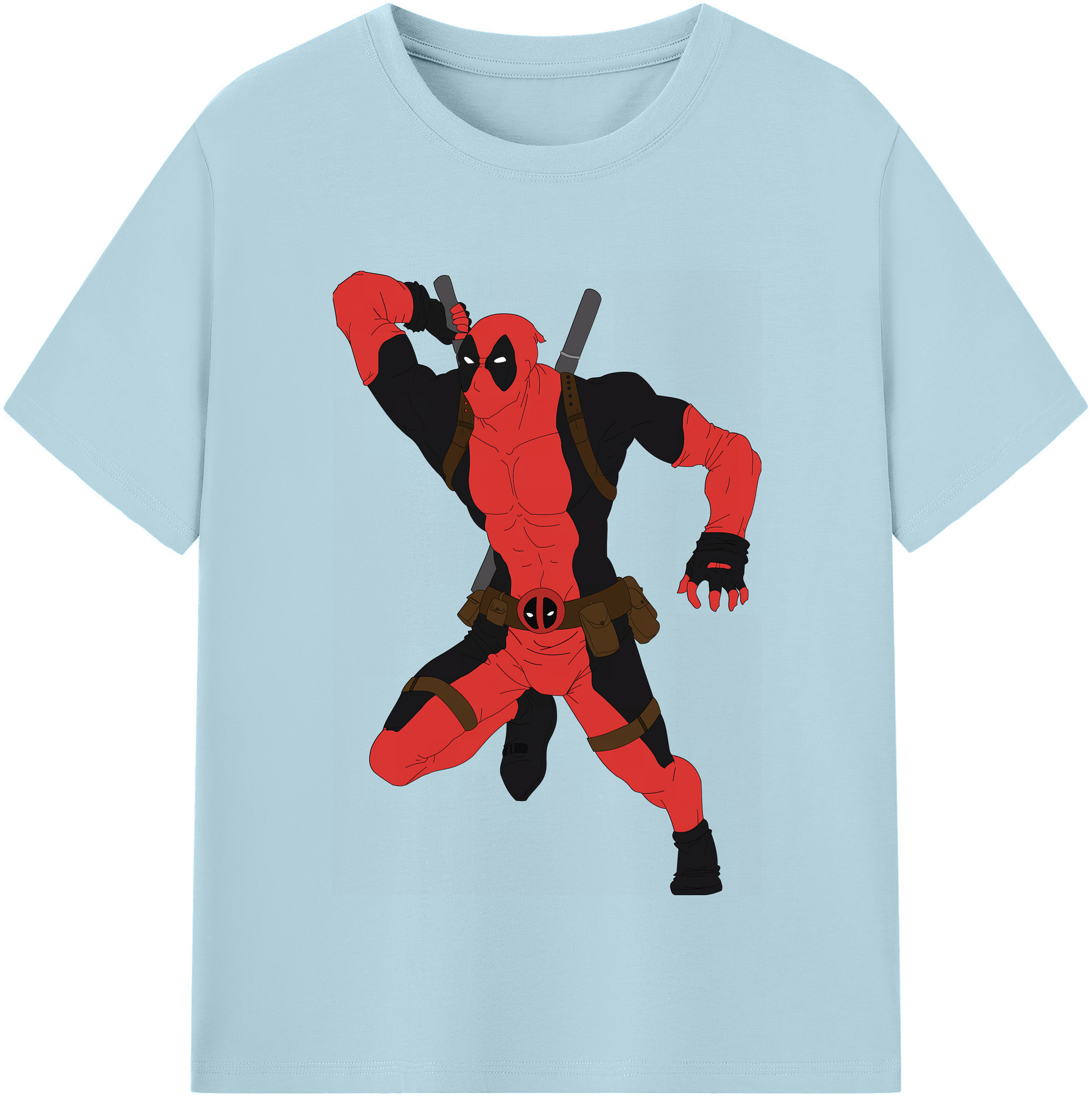 （画像用） Deadpool デッドプール 綿100％半袖Tシャツ（フロントプリント）